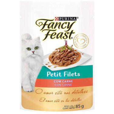 Imagem de Fancy Feast Sachê Petit Filets Com Carne Gatos Adultos 85G