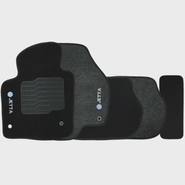 Imagem de Jogo de Tapete Automotivo Carpete Volkswagen Vw Jetta 2011 à 2018 Soft Logo Bordado 5 Peças