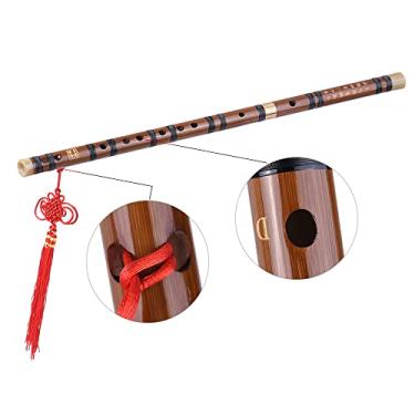 Imagem de Flauta de Bambu Delicada, Tecla G, Fácil de Tocar, Com Som Claro e Melodioso, Bambu Amargo, 2 Seções, Furos de Tom Profissional, para Performance Iniciante e Profissional, Com (2)