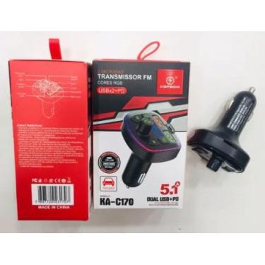 Imagem de Transmissor e Carregador FM Bluetooth 5.1, USB com PD