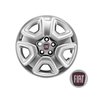 Imagem de Calota Aro 16 Fiat Toro 2021 2022 + Emblema Vermelho - GRID