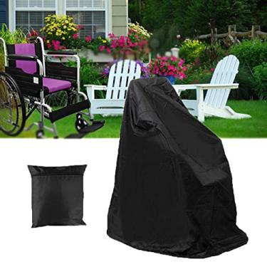 Imagem de Capa para cadeira de rodas elétrica, 21D Oxford Cloth Mobility Scooter Cover, Power Scooter Travel Storage Cover All Weather Outdoor Waterproof, proteção Sunscreen, Dustproof, anti-UV, Black-10