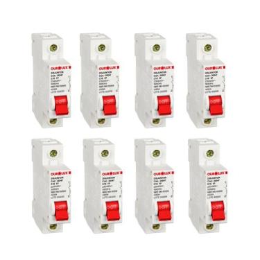 Imagem de 8 Disjuntor Unipolar Ourolux Curva C 16a