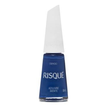 Imagem de Esmalte Risqué Coloridos Cremoso Cor Azulivre Mente 8ml