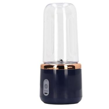 Imagem de Liquidificador Portátil 6 Lâminas 22000rpm 1500mAh Bateria Recarregável 400ml, Mini Espremedor, Liquidificador de Viagem de Carregamento USB para café Com Vegeta (Azul, 6blades,