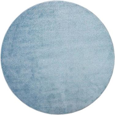 Imagem de Tapete Tufting Relex Redondo Veludo (190x190) Azul Claro