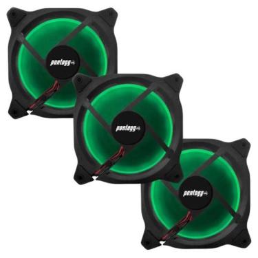 Imagem de Kit 3 Cooler Fan Reinforced 5 Leds Para Gabinete 120mm x 120mm - Ponto