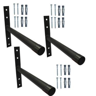 Imagem de Suporte Pra Anilhas Expositor Com 3 Hastes Organização Academia Fitnes