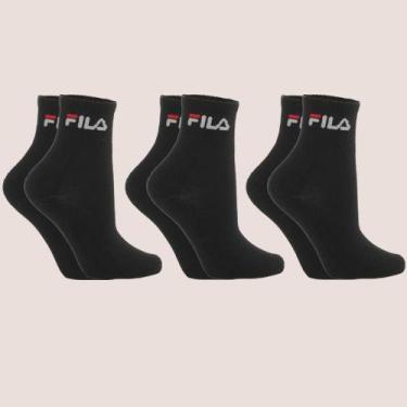 Imagem de Kit 3 Meia Tripack Unissex Cano Medio Original - Dass, Preto, 34 a 38