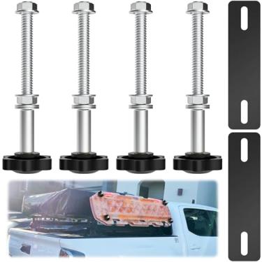 Imagem de Fixirons Pinos de montagem de placa de tração, kit de montagem de placa de recuperação fácil de instalar, suporte de placa de tração de segurança, adequado para todos os espaçamentos de furos de 12 ~