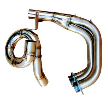 Imagem de Sistema de Escapamento Completo para Yamaha FZ-09/MT-09 Performance DES Racing Modelo Caracol (Ponteira Wave Longa (corpo de 25cm e com db killer removível), Coletor Natural)