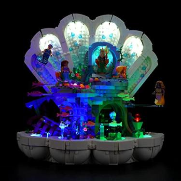 Imagem de BrickBling LED Light for Lego Disney The Little Mermaid Royal Clamshell Building Toy Set (Model Not Included), Creative Lighting for Lego 43225, Great Gift for Disney Fans