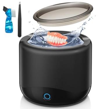 Imagem de Limpador ultrassônico, limpador ultrassônico de joias RELEXNOW 45 kHz com 3 modos de tempo, máquina de limpeza portátil de 180 ml para dentaduras, retentores, alinhadores, cintas, protetor bucal,