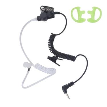Imagem de WODASEN Fone de ouvido de 1 pino de 3,5 mm apenas para ouvir fio curto, tubo acústico, walkie-talkie, fone de ouvido de orelha única, receptor de audição de rádio bidirecional, fone de ouvido para