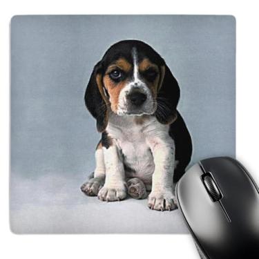 Imagem de 3dRose Mouse pad LLC 20 x 20 x 0,63 cm, filhote de beagle (mp_702_1)