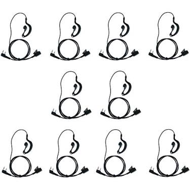 Imagem de Caroo Fone de ouvido Walkie Talkies para fone de ouvido Kenwood G com microfone PTT compatível com Baofeng UV-5R BF-888S BF-F8HP BF-F9 UV-82 UV-82HP UV-82C Kenwood Walkie Talkies rádio bidirecional 2