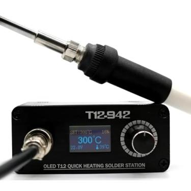 Imagem de Usmile Estação de Solda Digital T12-942 75W 24V Temperatura Ajustável Autosleep/Auto power-off/one-key boost Vem com ponta de solda T12-K para RC Brinquedo Eletrônico Reparo FPV
