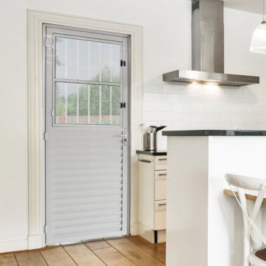 Imagem de Porta De Alumínio Postigo 210X80Cm Lado Esquerdo Branco