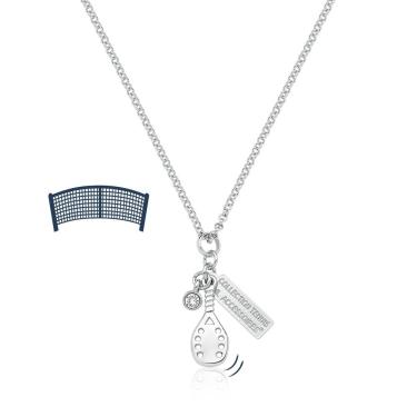 Imagem de Colar Beach Tennis Raquete Revestido Em Ródio