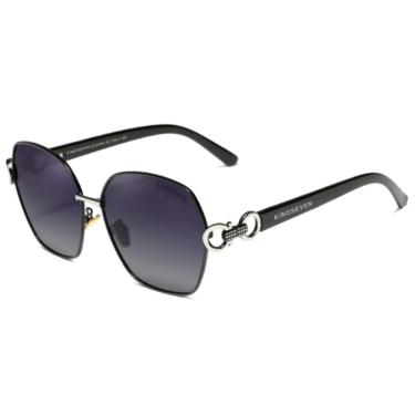 Imagem de Óculos De Sol Borboleta Feminino Retro Design Duplo Anel Quadrado Proteção Uv400 Preto