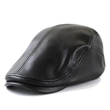 Imagem de Boina Estilo Americana Qualidade Especial Ajustável Preto 58cm