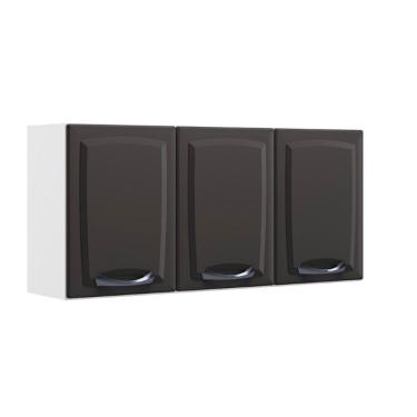 Imagem de Armário Aéreo New Premium 120cm 3 Portas Grafite Itatiaia Grafite