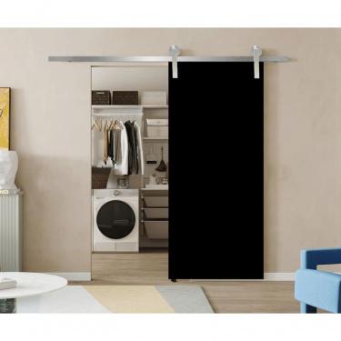 Imagem de Porta Celeiro De Correr Laqueada Preta 210x100