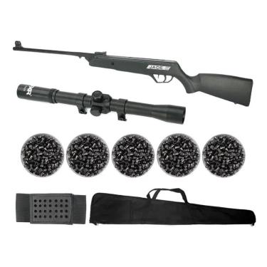 Imagem de Carabina Pressão Cbc Jade 5,5mm Preta Kit Completo