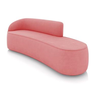 Imagem de Sofá 4 Lugares Orgânico 220 Cm Morgan Suede Rosê D03 - D'rossi