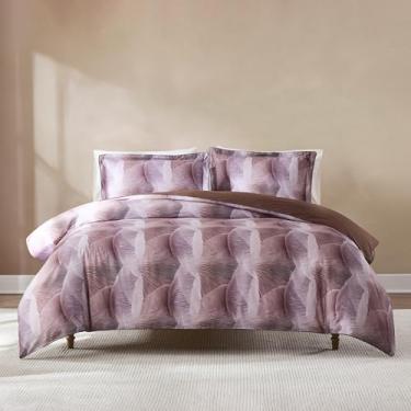 Imagem de Lush Decor Mycelium Dream Conjunto de 3 peças de capa de edredom King Dusty Pink - capa de edredom de algodão King - Conjunto de cama roxo - edredom rosa - roupa de cama luxuosa