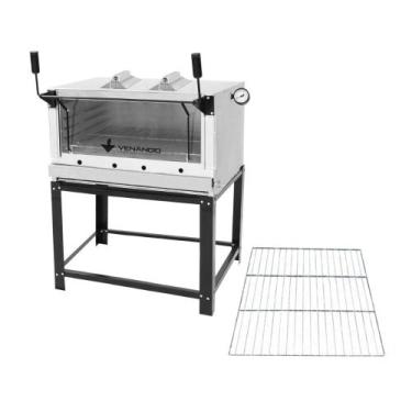 Imagem de KIT - Forno Gás Industrial Roma Inox Infravermelho FIRIV90 + Grade ext