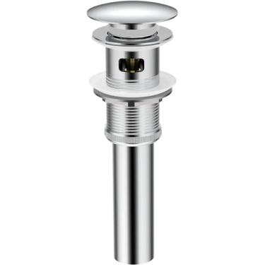 Imagem de ZM Tampa De Ralo Pop-Up Com Transbordamento Para Torneira Banheiro Ou Pia Vaidade, Acabamento Cromado…