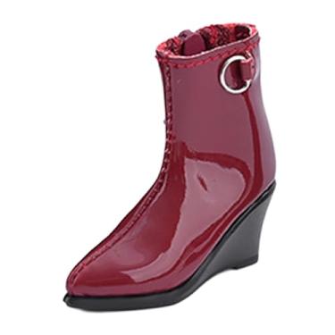 Imagem de Esquirla Sapatos para bonecos de ação em escala 1:6, modelo em miniatura, botas ocas casuais, acessórios para fantasias de bonecas para bonecos femininos de 30, Vermelho
