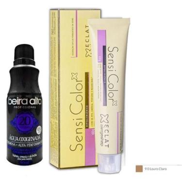 Imagem de Tintura Hipoalergênica Alergoshop Cor 9.0 Louro Claro 60g + Água oxige