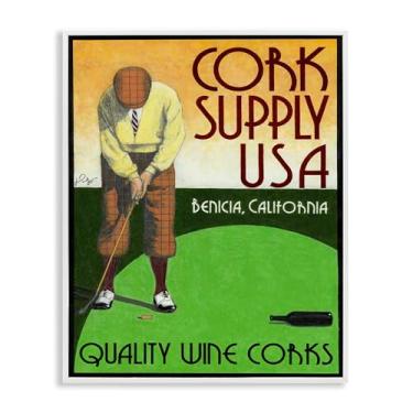 Imagem de Stupell Industries Pôster de fornecimento de cortiça antiga design de arte giclée emoldurado branco por Jean-Pierre Got, 61 x 76 cm