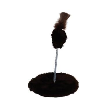 Imagem de Brinquedo Gato Mola Maluca Chocalho Brinquedo Para Gatos Exclusivo Tipo Arranhador Gato (Marrom)