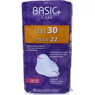 Imagem de Absorvente Noturno com Abas Basic + Care 30 Unidades