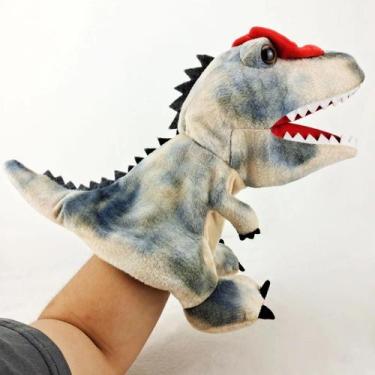 Imagem de Fantoche De Mão De Dinossauro Brinquedos De Pelúcia Triceratops Tirano