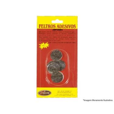 Imagem de Feltro Adesivo Japones Diam 25Mm 8Pcs Blister c/12pcs - OVERTIME