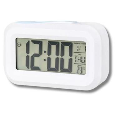 Imagem de Relógio Digital De Mesa Despertador De Led - Hxt, Branco