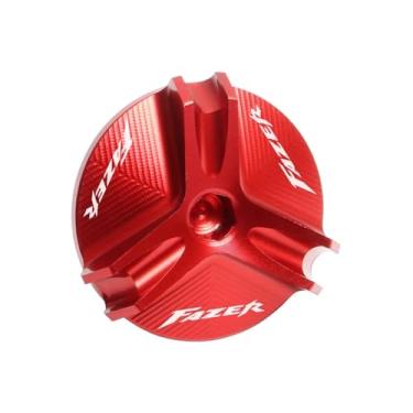 Imagem de jininshengxindianzi Compatible With Z1 FAZER FZ6 FZ6R FZ8 FAZER FZ750 FZR1000 Oil Filler Cap Bolt CNC Aluminum Alloy Fuel Filler Cap Engine Plug Cover(Red)
