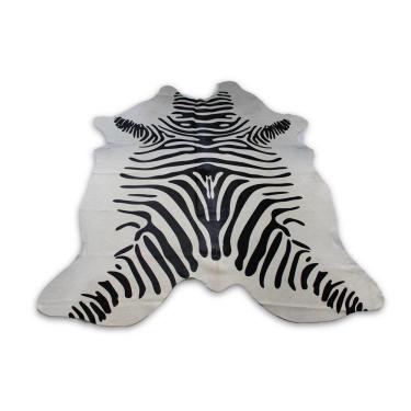 Imagem de Tapete Sala Couro Inteiro  - Animal Print Zebra