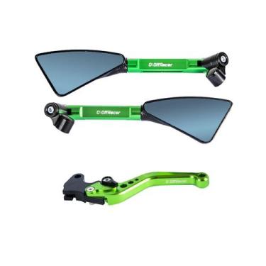 Imagem de Par Manete Esportivo Retrovisor Triangular Moto Biz 100 110 125 - Off 