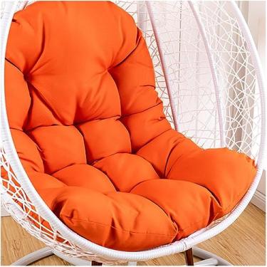 Imagem de Almofada De Cadeira Suspensa Ao Ar Livre à Prova D'água Grossa, Substituição Resistente Ao Sol Para Cadeira De Balanço Egg Hammock, Almofada De Assento De Cesta Suspensa, Orange