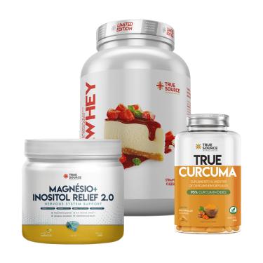 Imagem de Combo Vida Saudável 1 True Whey Strawberry Cheesecake
