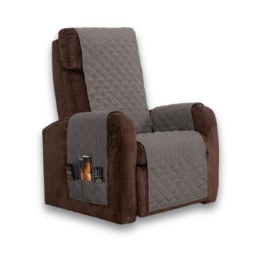 Imagem de Capa Protetora De Poltrona 1 Lugar Classic Matelada Bolsos - Mr Enxova