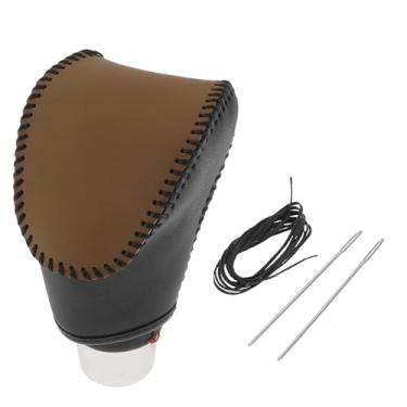 Imagem de Motoforti Capa de manípulo de câmbio de marchas para Kia Soul 2020-2023 couro sintético marrom preto