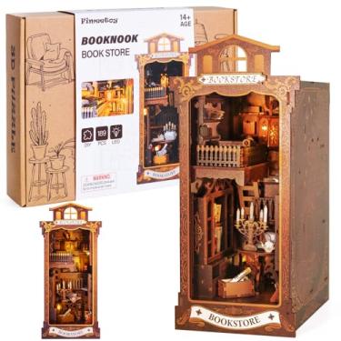 Imagem de Book Nook Kits for Adults, Miniature House Dollhouse Kit for Teens, DIY Crafts for Adults, Bookshelf Decor Bookstore with LED Light, Gifts for Family and Friends