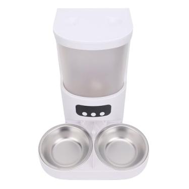 Imagem de Haofy Alimentador de Animais Automático Com Timer 4l Dois Projetos de Tigela, Dispensador de Alimentos Com Controle Remoto de Aplicativos para Separação de Alimentos Molhados para