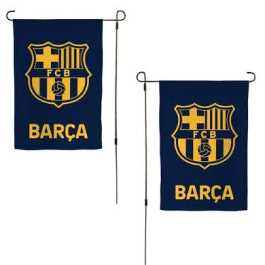 Imagem de Desert Cactus Bandeira de jardim FC Barcelona FCB – Bandeira de futebol de 48 x 30 cm Barcelona Barça Barça, para exibição ao ar livre e eventos (bandeira de jardim C)